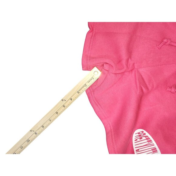 PrettyLittleThing Dark Rose Womens Sweat Shorts Small Printed Logo Elastic Waist - Picture 9 of 9